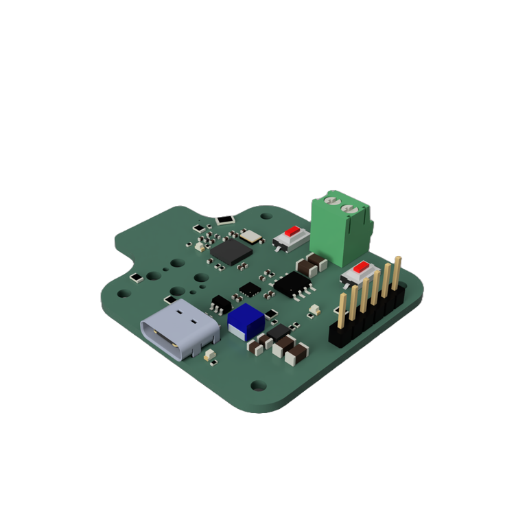 Spark Analyzer PCB featuring ESP32-C3 microcontroller, USB-C PD controller, OLED display, and power measurement circuitry with WiFi antenna